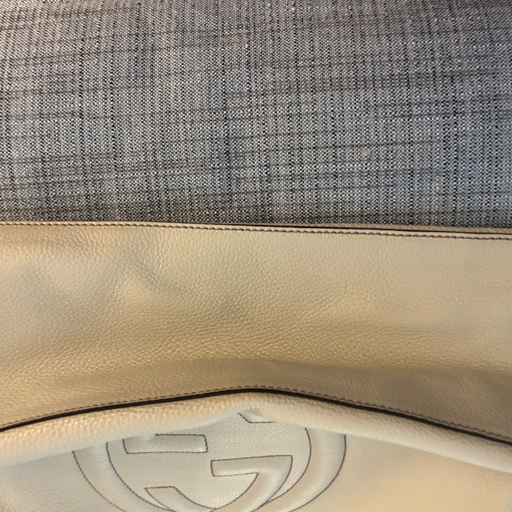 Gucci White Leather Soho Chain Tote - Picture 5 of 16